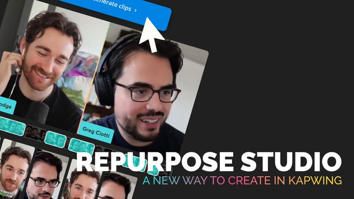Feature image with examples of how Repurpose Studio helps you find clips within your long-form video content.