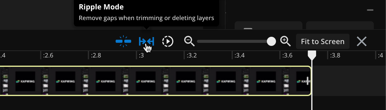 Screenshot of where Ripple Mode is located in studio