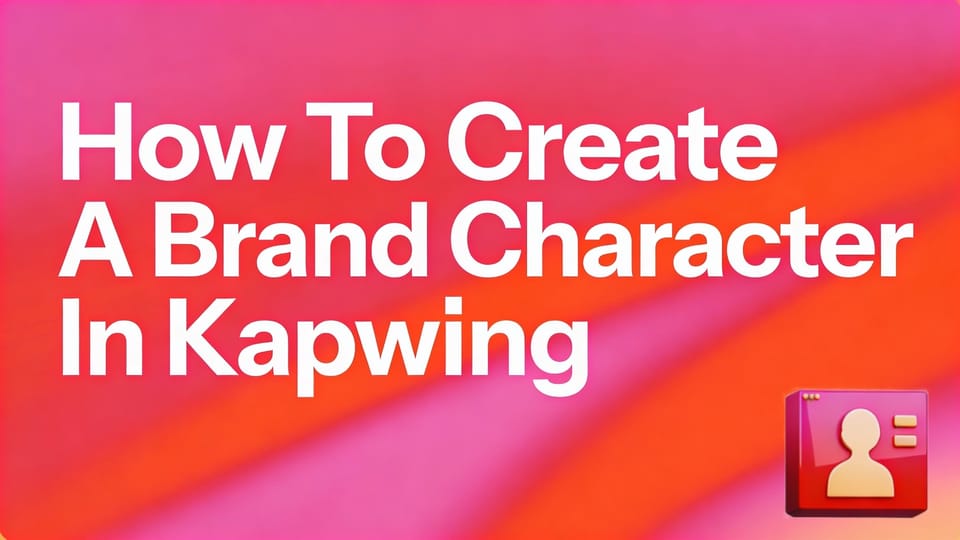 How to create a brand character in kapwing