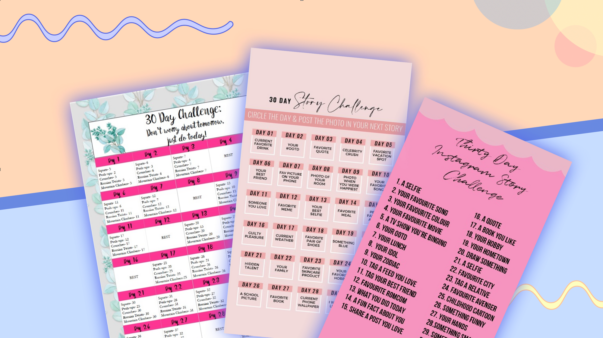 Make A 30 Day Challenge Template For Instagram Twitter Or Facebook