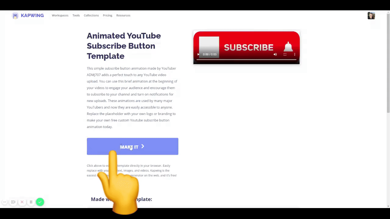 How to Make a  Subscribe GIF Free?