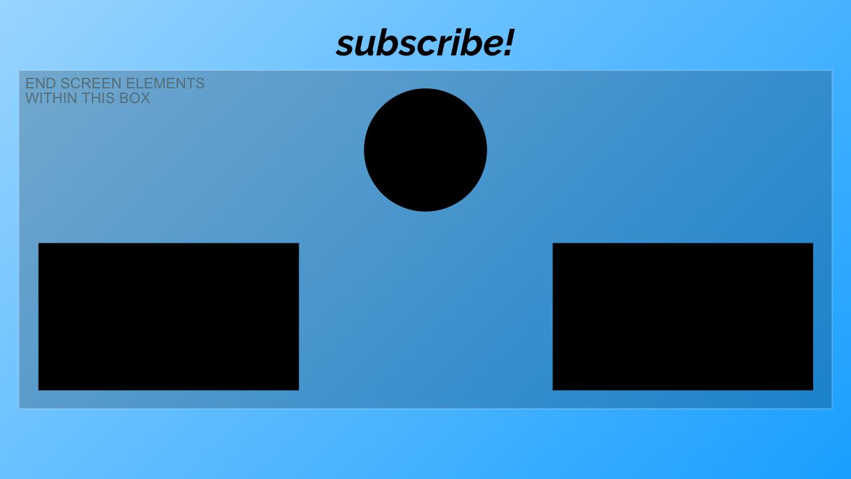 An image of the Kapwing End Screen Template for YouTube videos. 