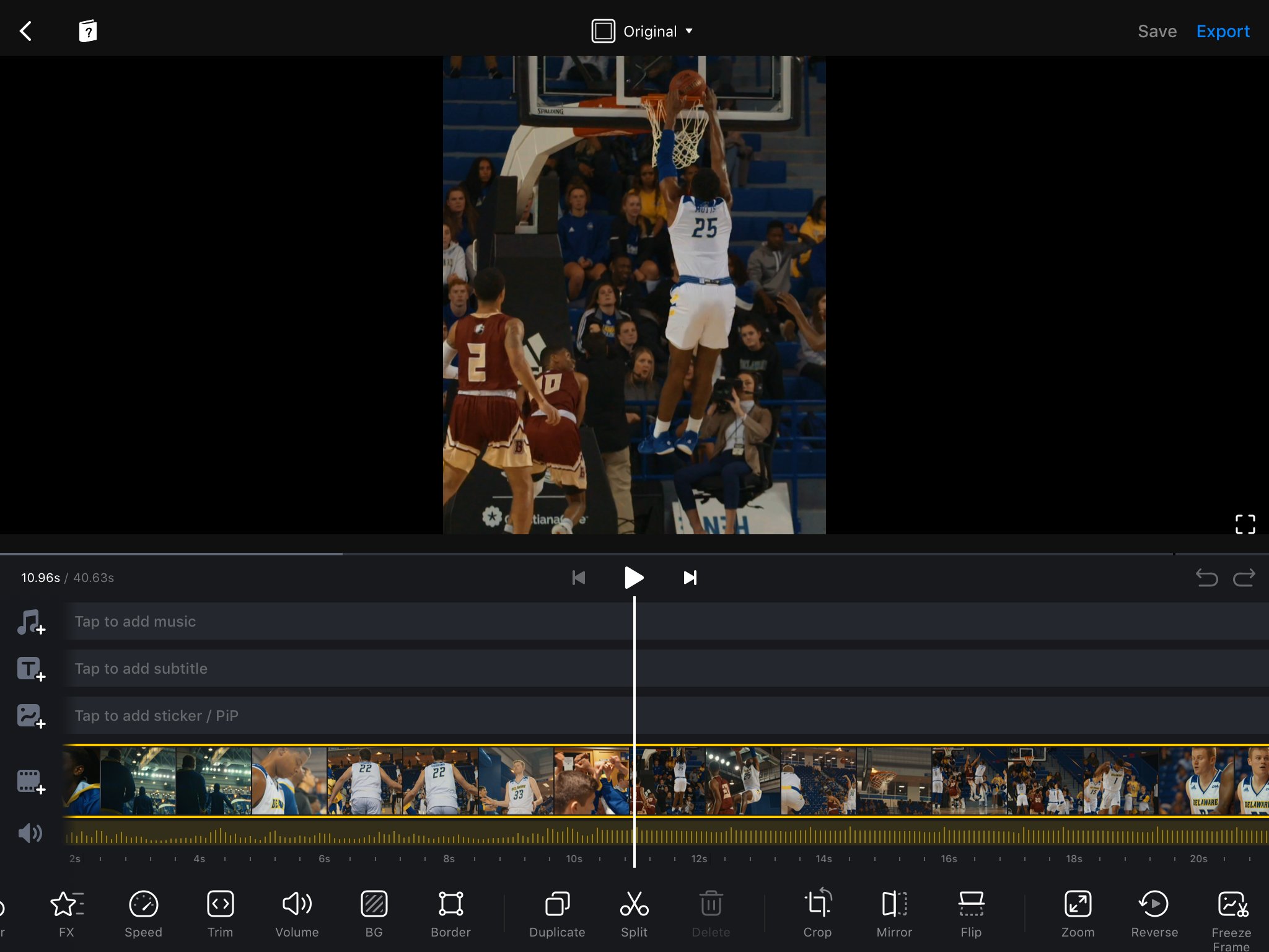 VN Video Editor for iPad screenshot