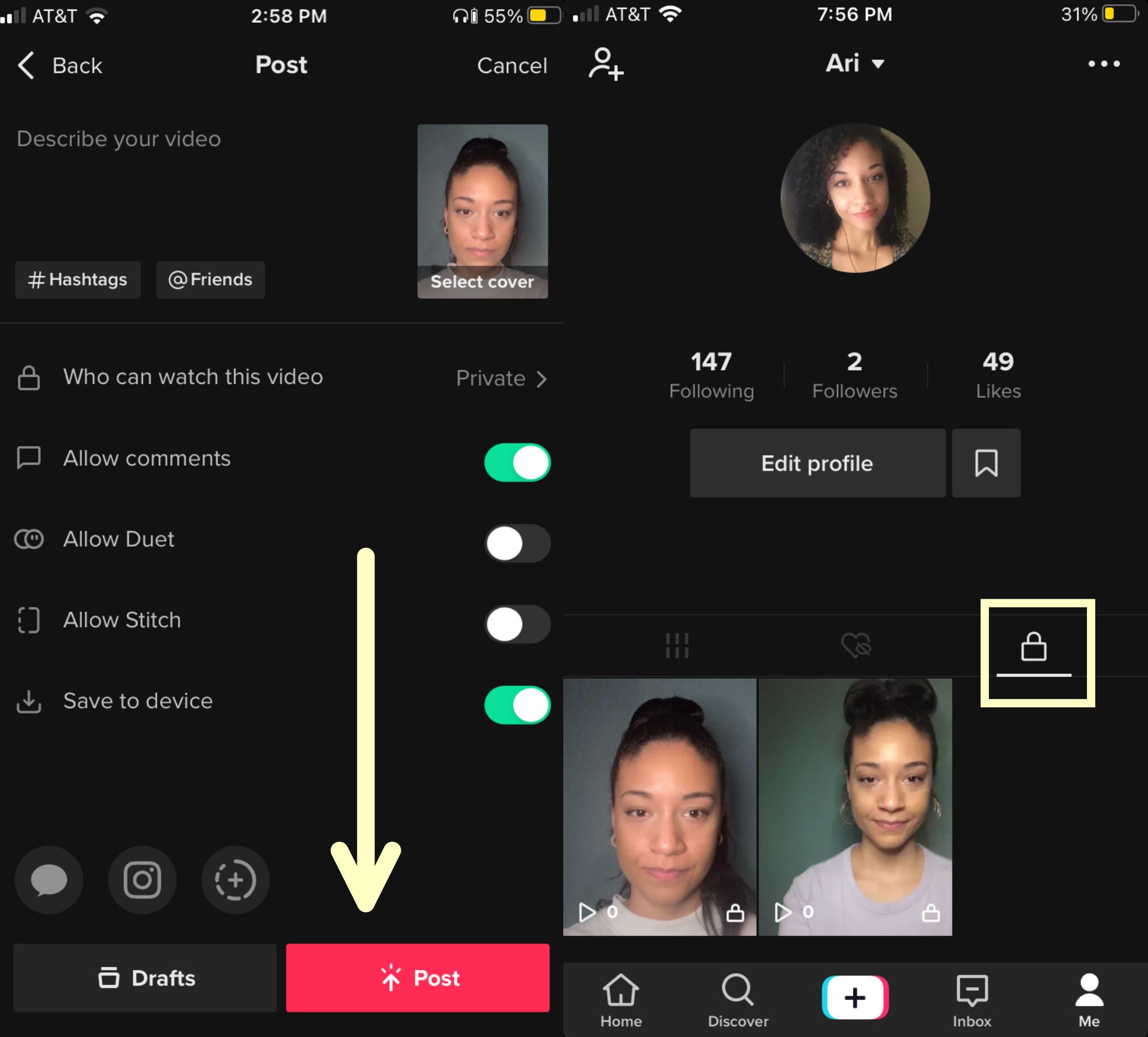 How to upload a video from your camera roll to TikTok 