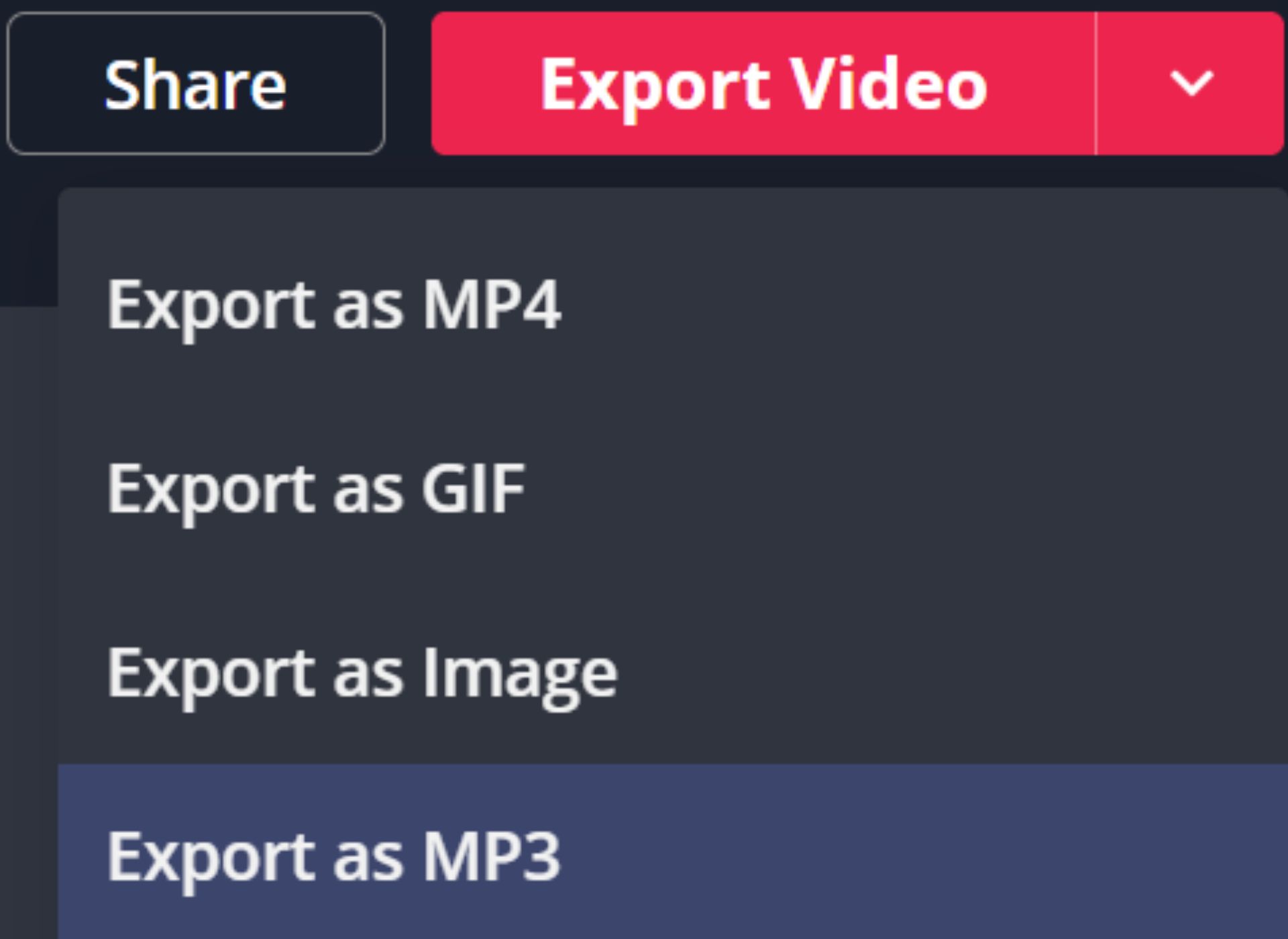 Export Video and Download Screen