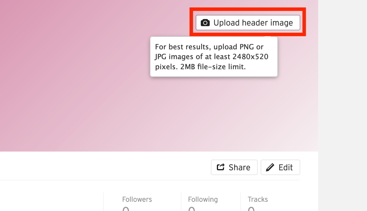 Profile image and header – SoundCloud Help Center