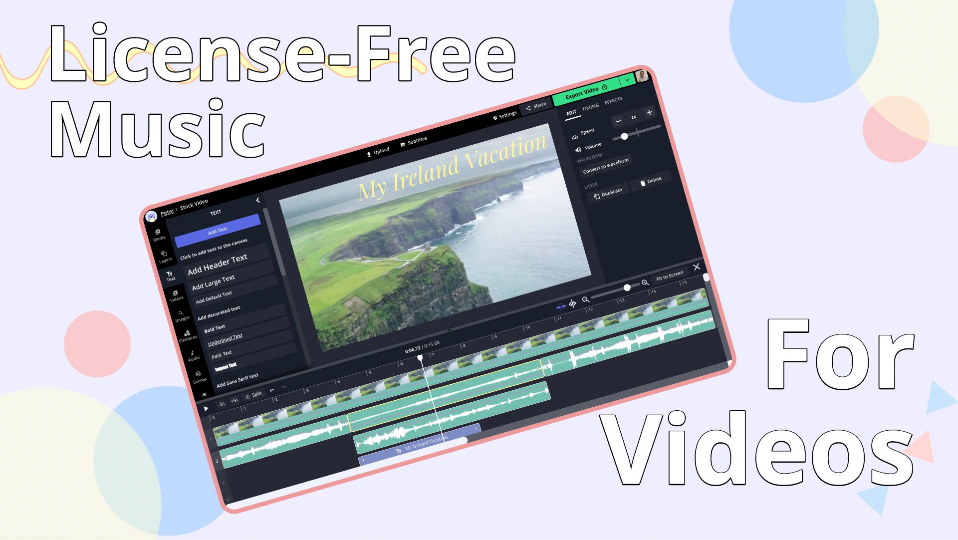 How To Add License Free Stock Music To Videos Online