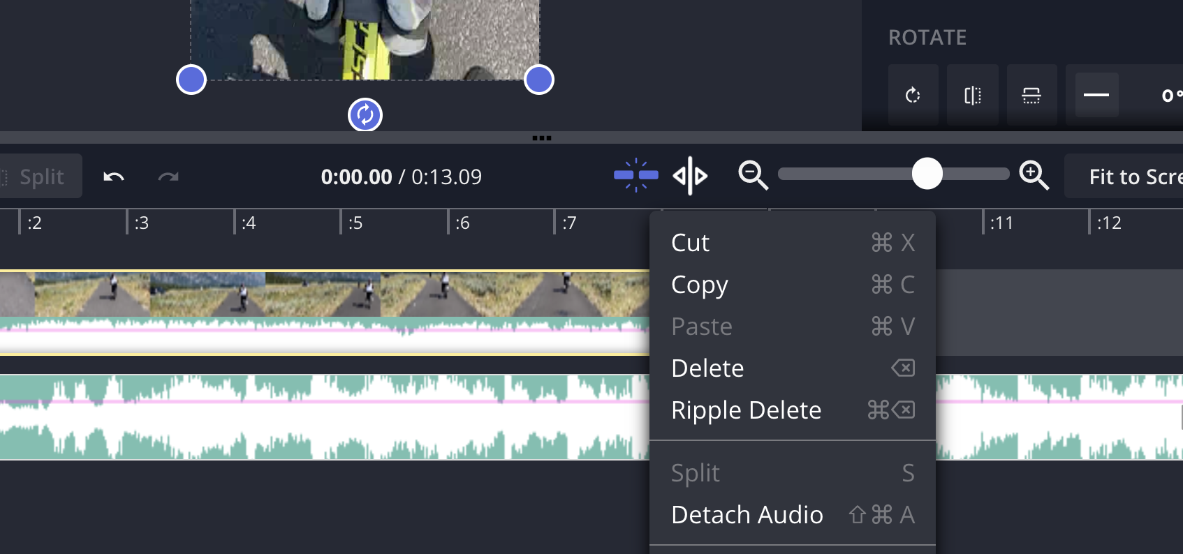 Detach audio from video file