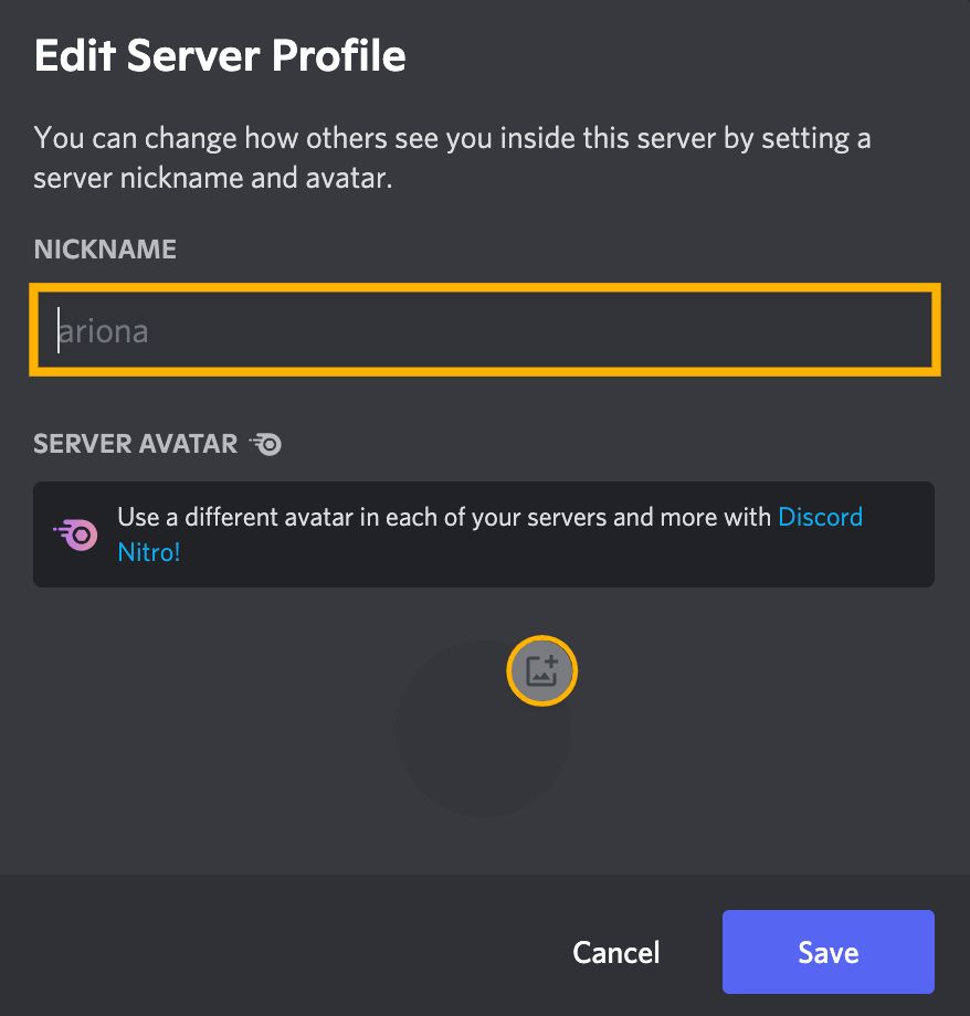 How to set a server avatar on Discord