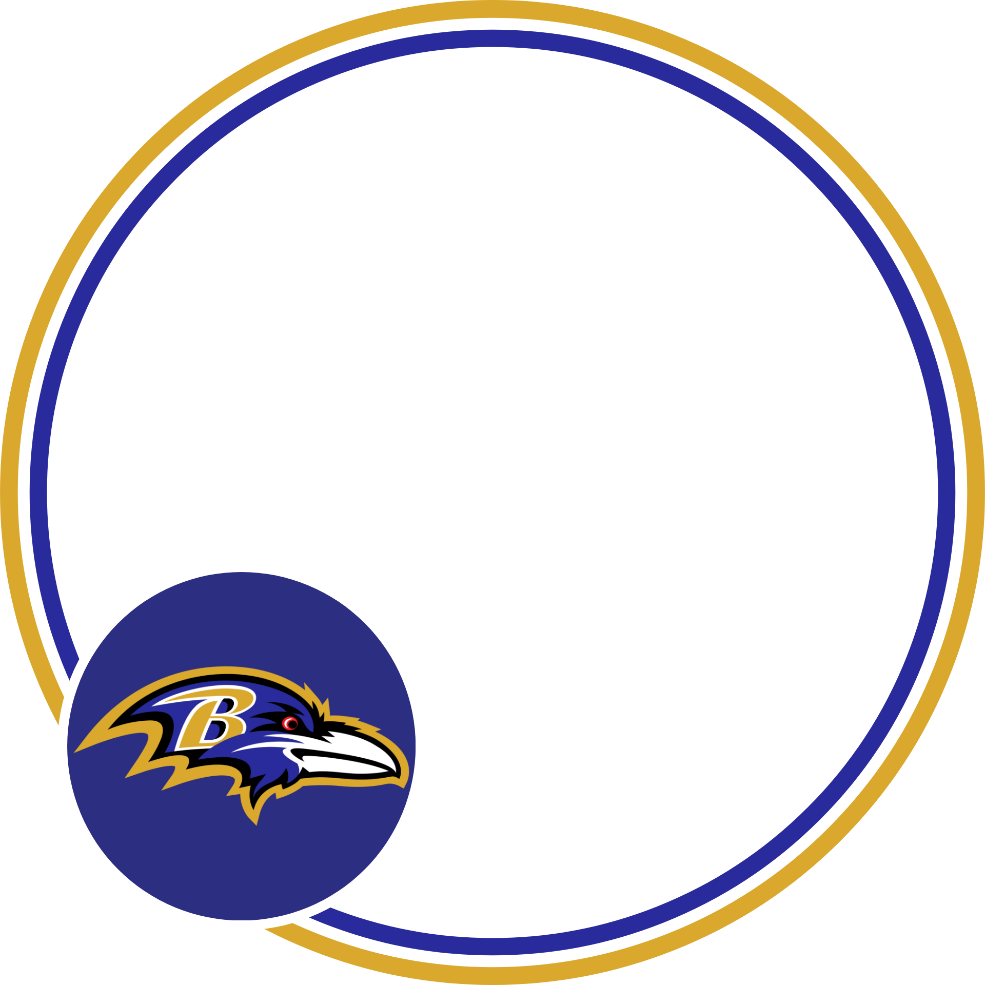 A transparent NFL profile picture frame for the Baltimore Ravens.