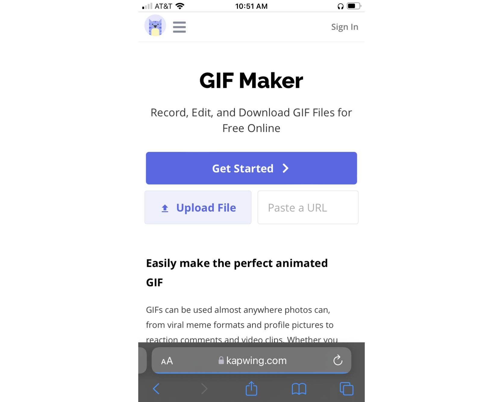 Free GIF Maker - create GIFs in two steps