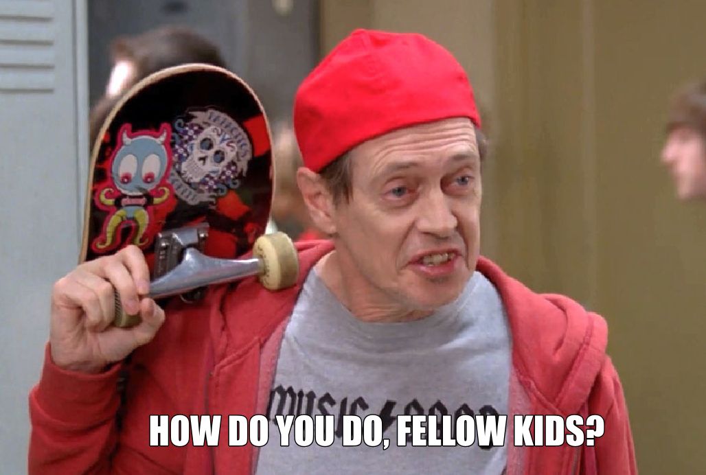 Steve Buscemi "How do you do, fellow kids?" meme
