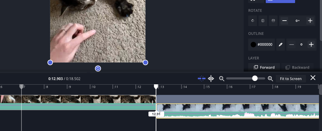 how to use the Timeline to arrange video clips in Kapwing