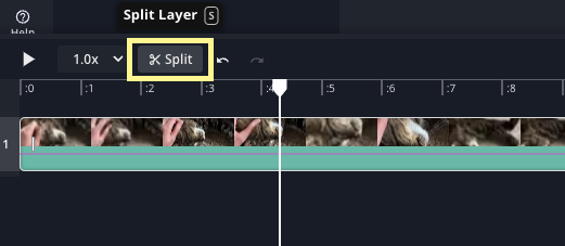how to split video in Kapwing