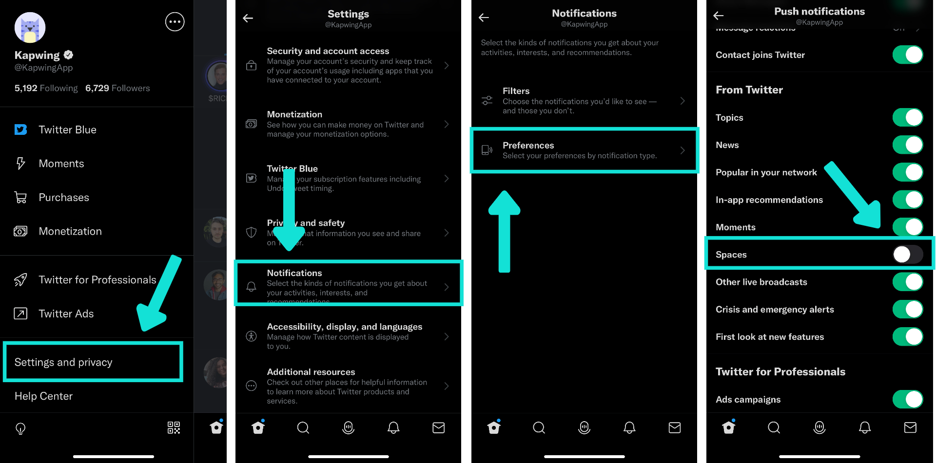 How to Turn Off Twitter Space Notifications