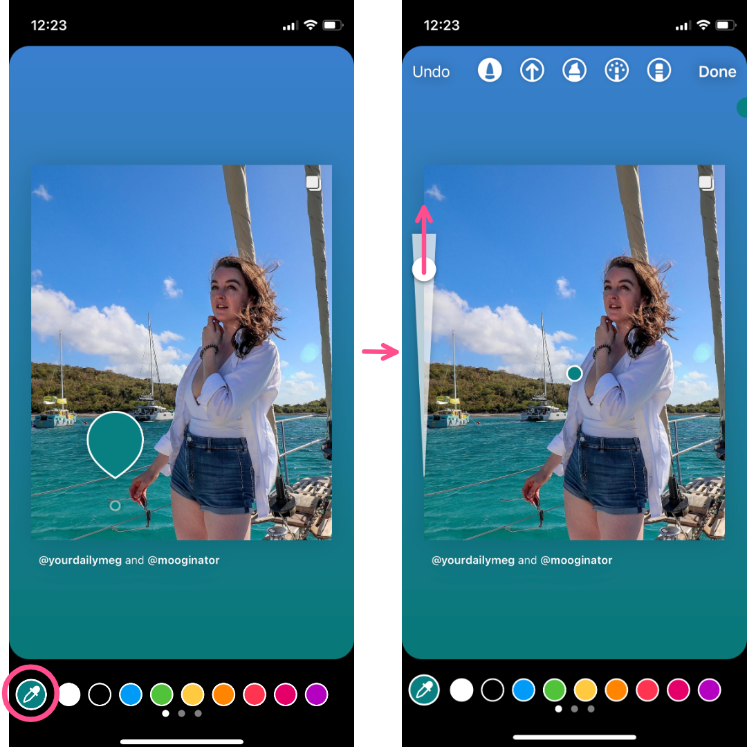 Trang Insta Story của bạn chưa bao giờ đơn điệu nếu sử dụng tính năng thay đổi màu nền trên Instagram. Thay đổi màu sắc theo cảm hứng của bạn giúp cho những khoảnh khắc của bạn trở nên độc đáo hơn. Hãy xem ngay hình ảnh tương ứng để tìm hiểu cách thức thay đổi màu nền này nhé.