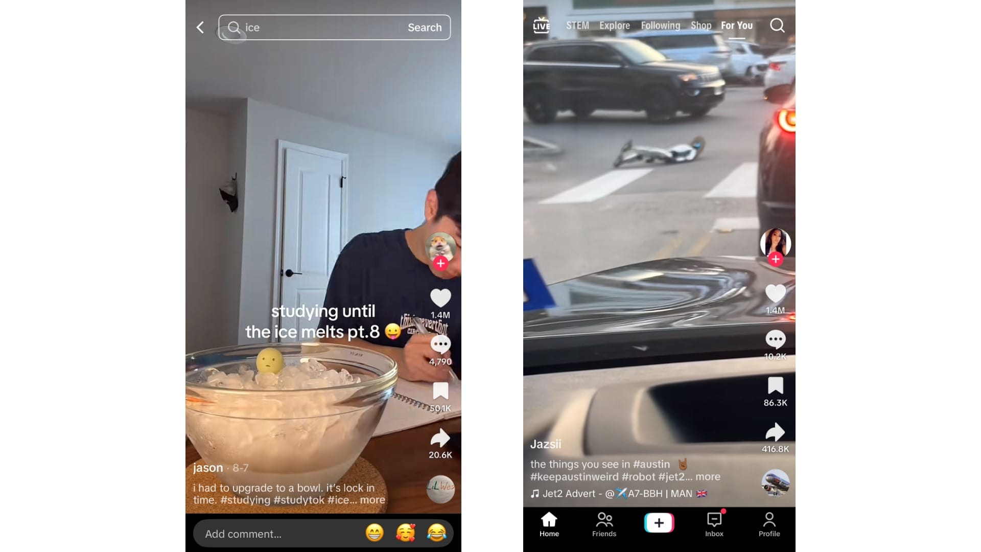 Two screenshot examples: one showing a thumbnail with a clear title and opening frame, and the other with no title and frame