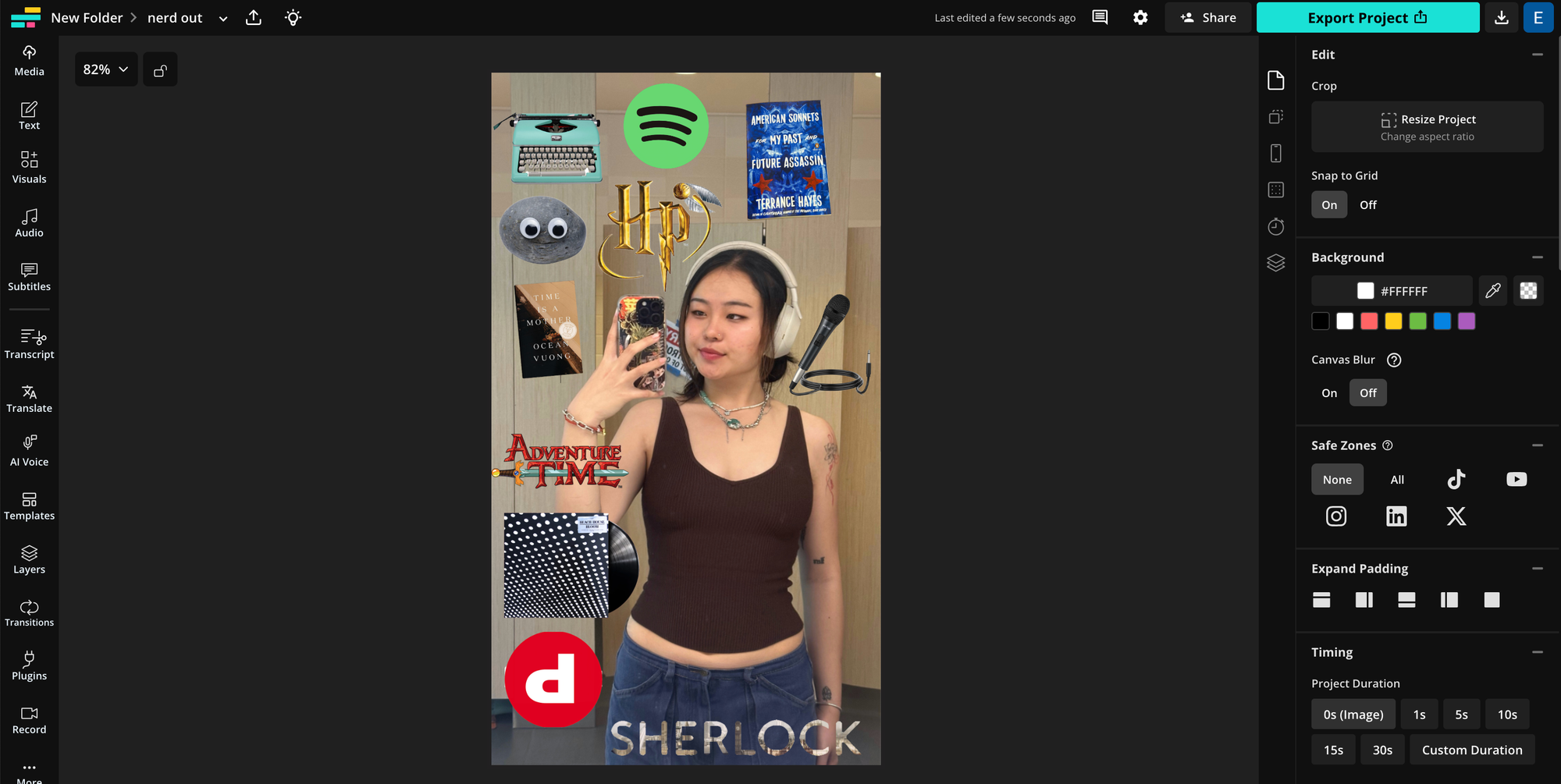 A screen of the background image we select with the hobby images on top.