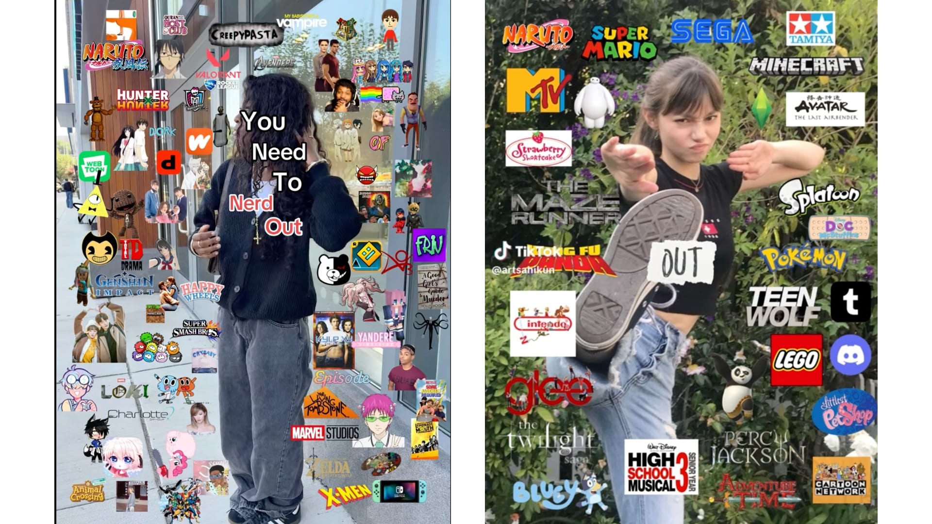 A image showing two "You Need To Nerd Out" trend examples