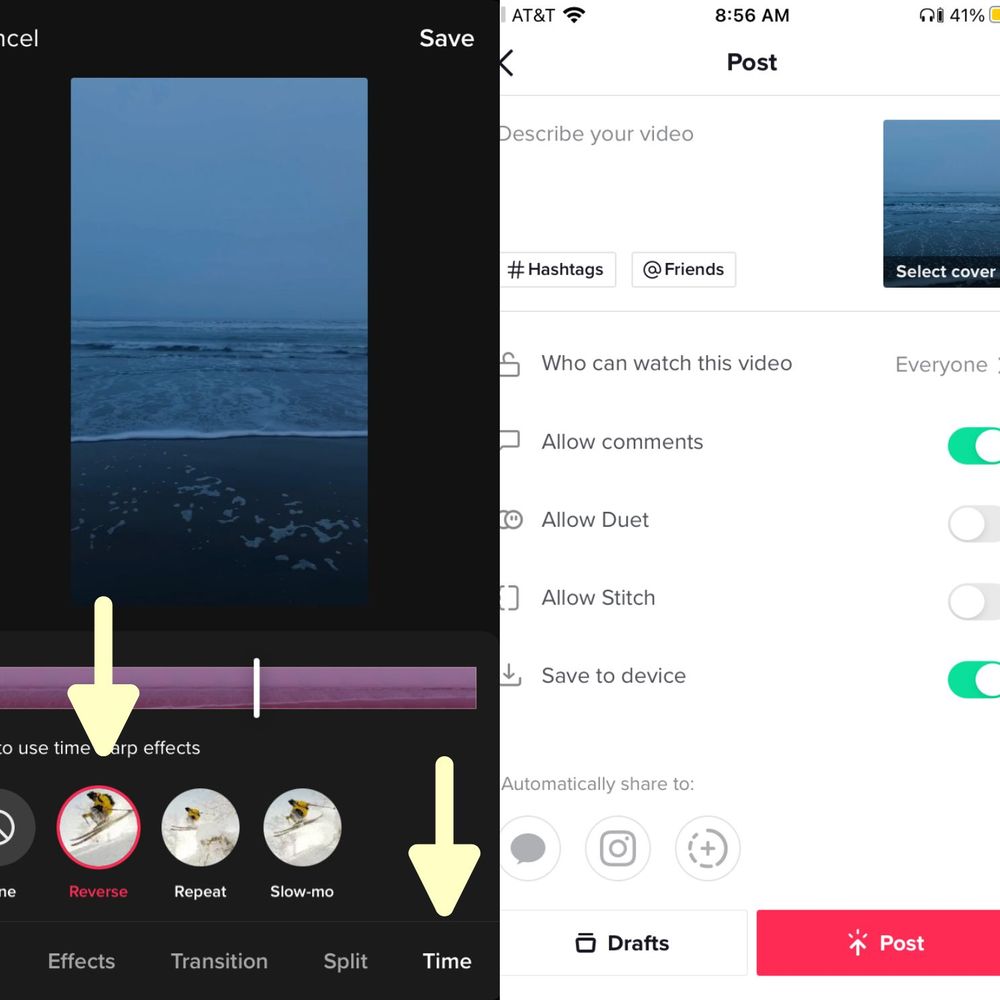 How to Reverse Video and Audio on TikTok