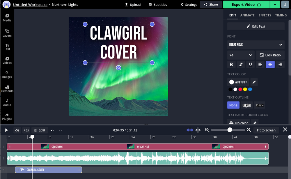 Add Music to Photos Using Kapwing