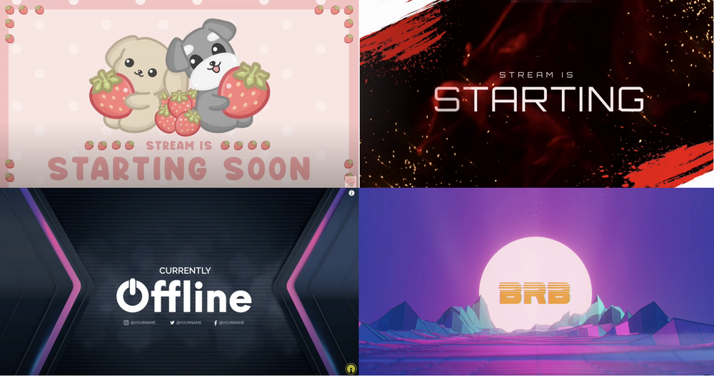 How to Make a Twitch Screen Starting Soon, BRB, and Offline Screens