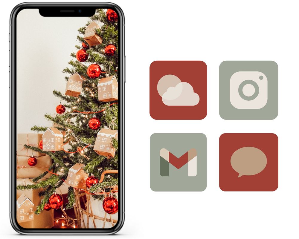 Aesthetic Christmas App Icons and How to Make App Covers