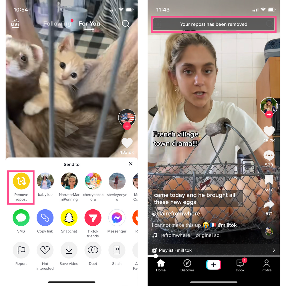 How to Repost a TikTok with the Repost Button