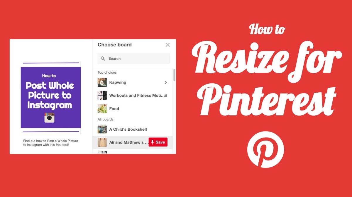 How To Resize Images or Videos For Pinterest