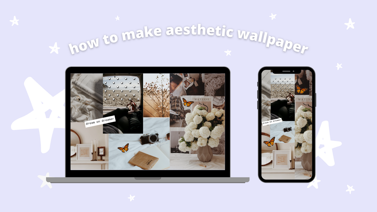 How To Make An AESTHETIC COLLAGE WALLPAPER For Your Phone And Laptop  EASY  YouTube