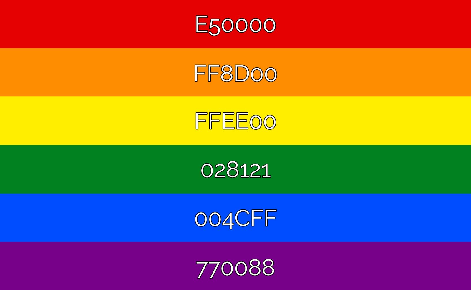 Official Pride Colors 2022 Exact Color Codes for 15 Pride Flags