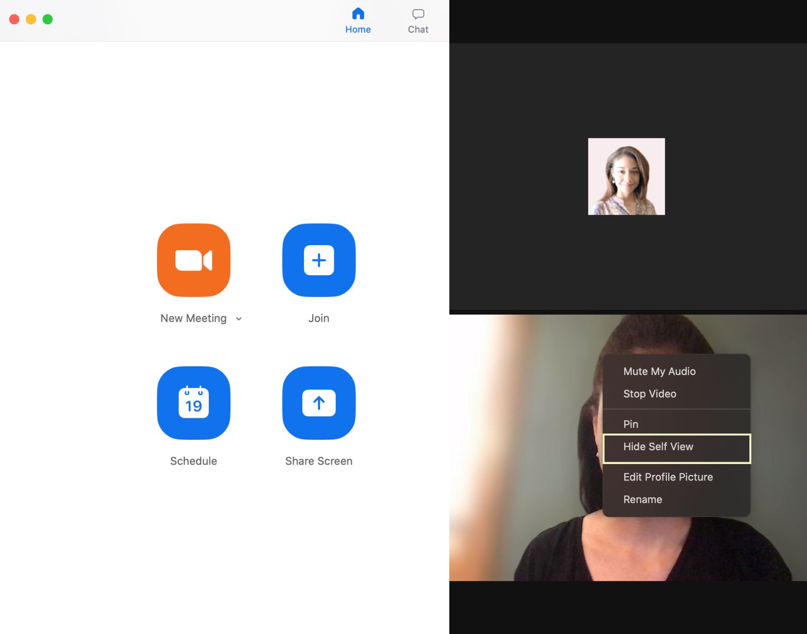 How to Hide Self View on Zoom