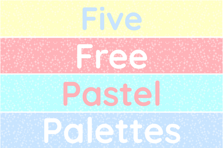 Pastel Colors – 5 Free, Editable Pastel Color Palettes