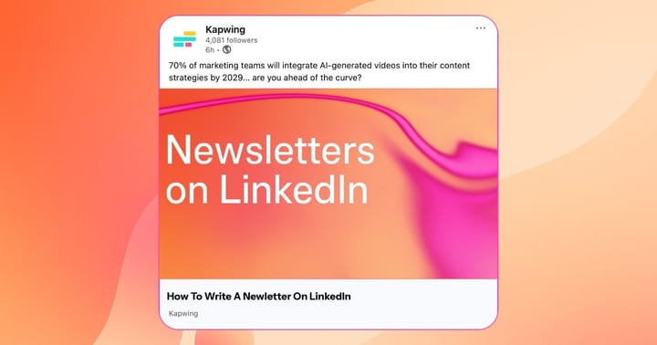Example screenshot of a newsletter published on LinkedIn